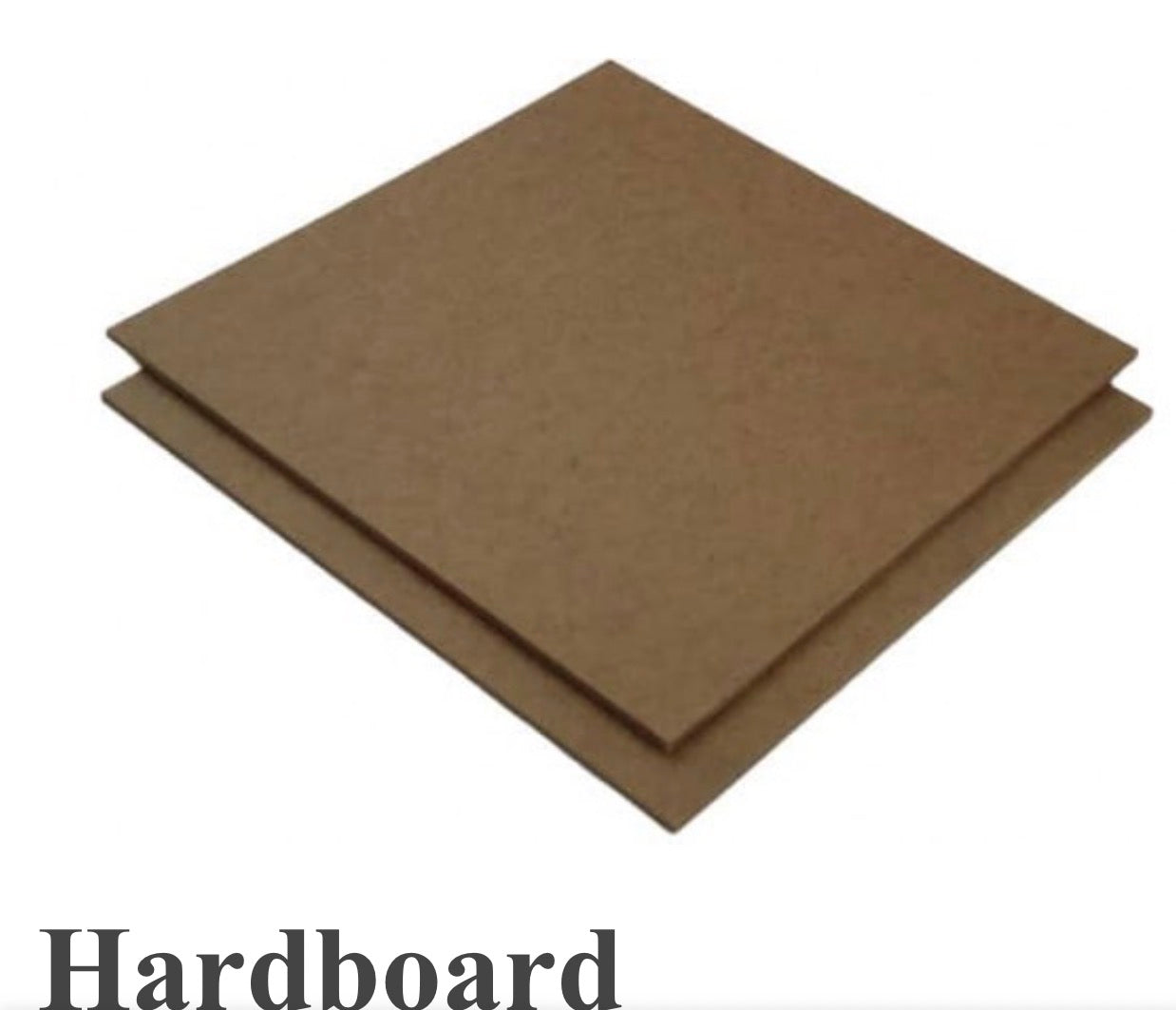 White hardboard
